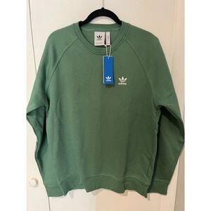 NWT Adidas Essential Crew Originals Sweatshirt Size M Mens Kelly‎ Green